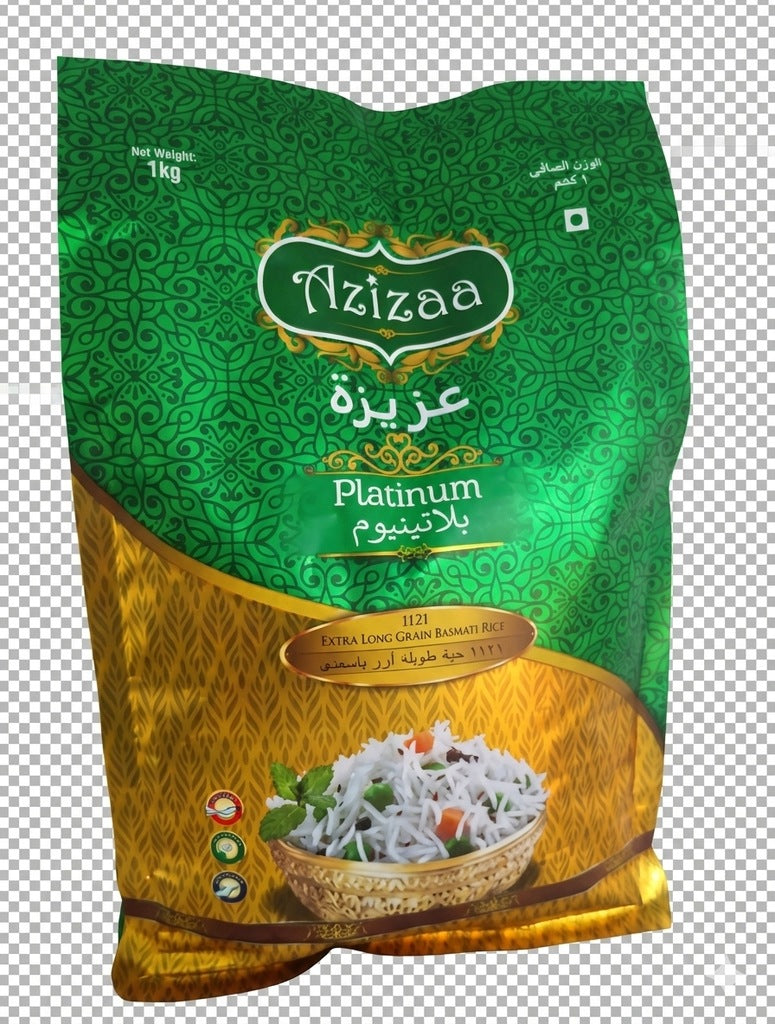 Azizaa Ris Azizaa Platinum Basmati Rice 20 kg - Grocerywala